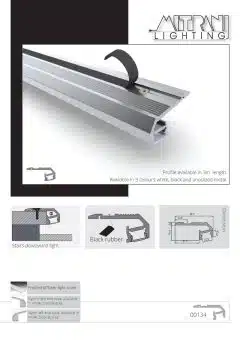 פרופיל למדרגה תאורה עילית